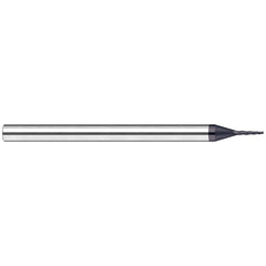 Tapered End Mill: 15 deg Angle per Side, 0.0600" Small Dia, 5/16" LOC, 4 Flute, Tapered End