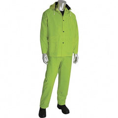 Suit with Pants: Size M, High-Visibility Green, Polyester & PVC