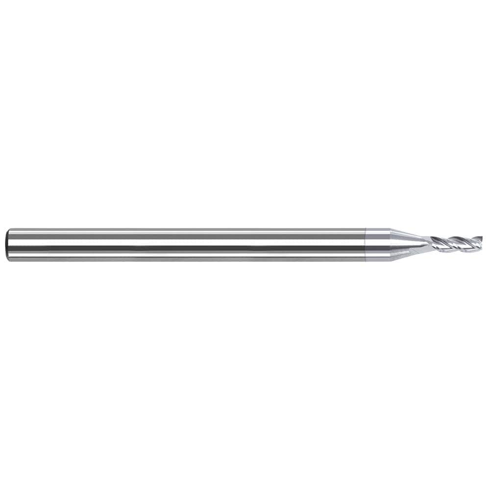 Square End Mill: 1/8" Dia, 1/2" LOC, 3 Flute, Solid Carbide