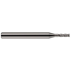 Corner Radius End Mill: 1/4" Dia, 3/4" LOC, 0.0300" Radius, 4 Flute, Solid Carbide