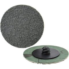 Quick-Change Disc: Type R, 4" Dia, 60 Grit, Ceramic Alumina, Coated