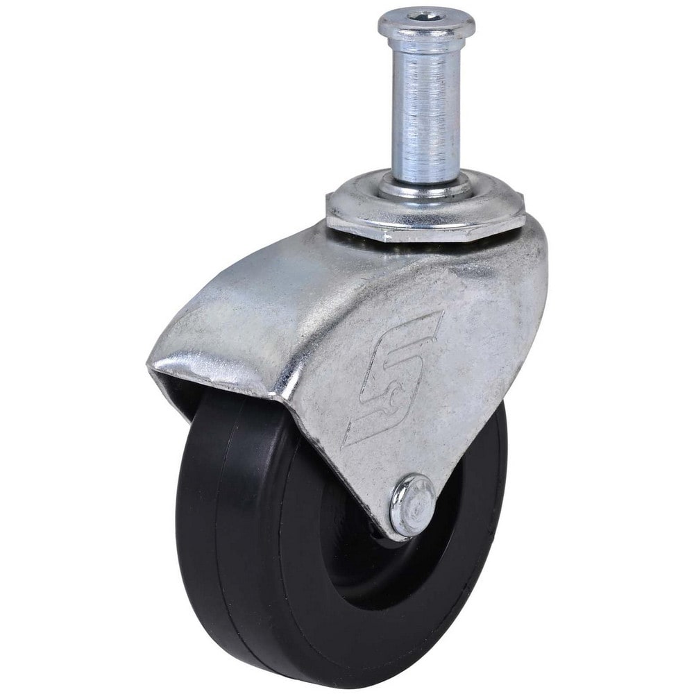 Stem Casters; Stem Type: Threaded Stem; Stem Shape: Round; Stem Diameter: 0.5000 in; Stem Diameter: 0.5000 in; Swivel: Yes; Wheel Width: 1.0000 in; Wheel Diameter: 2.5; Wheel Type: Solid; Wheel Material: Steel; Bearing Type: Ball