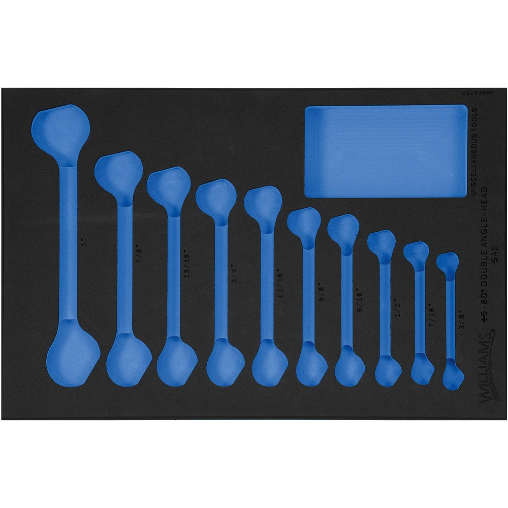 Tool Box Case & Cabinet Inserts; Type: Foam Insert; For Use With: Foam Only tools not included, fits JHW3712, JHW3714, JHW3716, JHW3718, JHW3720, JHW3722, JHW3724, JHW3726, JHW3728 and JHW3732 sold separately; Material Family: Foam; Width (Inch): 11-5/8;