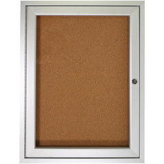 Cork Bulletin Boards; Bulletin Board Type: Enclosed Cork Bulletin Board; Board Color: Natural; Board Material: Cork; Width (Inch): 36; Height (Inch): 37; Frame Material: Aluminum; Frame Color: Silver