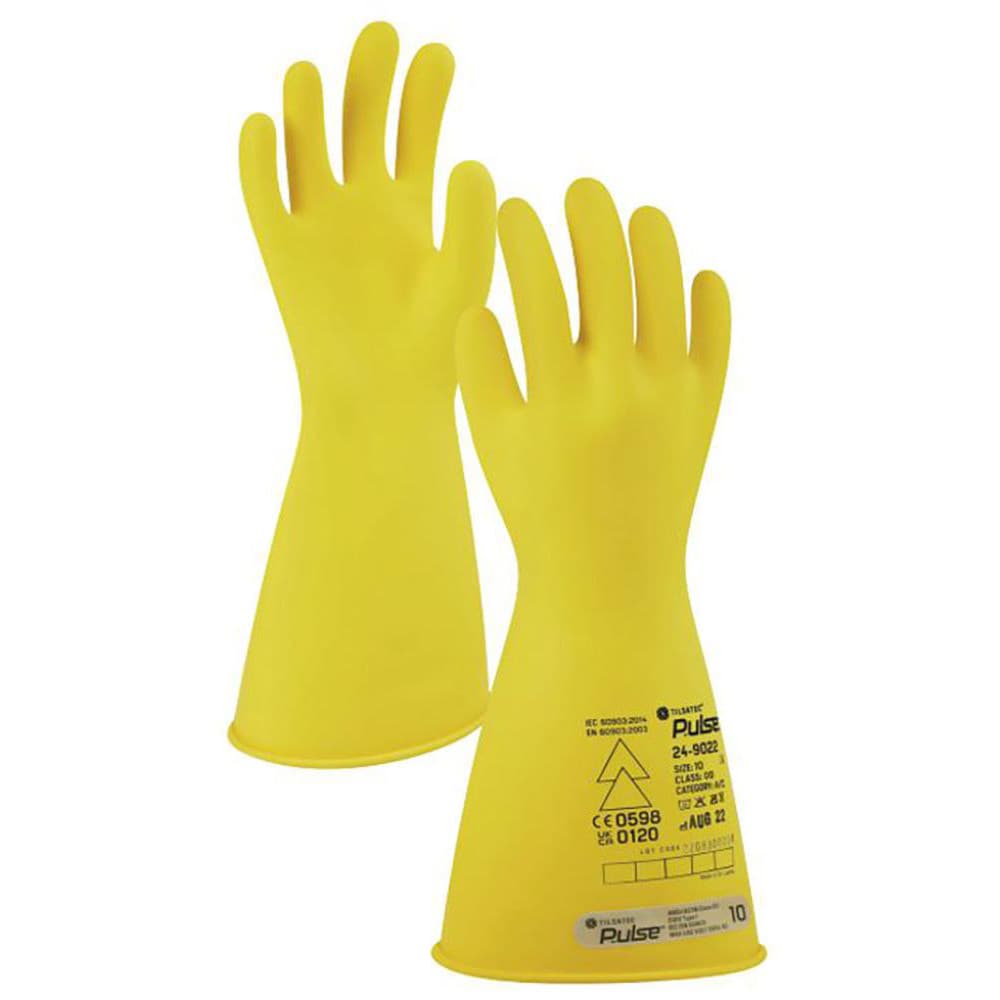 Rubber Linesman Gloves: Pulse Pulse, Size Large, 14" Long