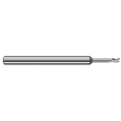 Square End Mill: 0.0100" Dia, 0.0150" LOC, 3 Flute, Solid Carbide