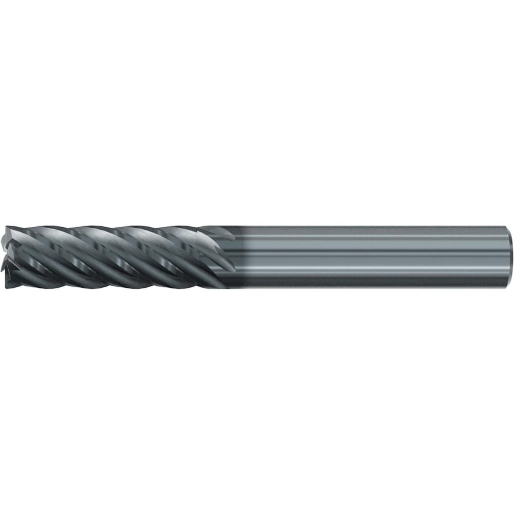 Roughing & Finishing End Mills; Mill Diameter (Fractional Inch): 1/2; Flute Type: Spiral; Number Of Flutes: 6; End Mill Material: Solid Carbide; Length of Cut (Inch): 2; Coating/Finish: AlCr