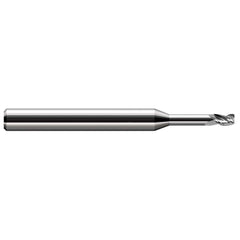 Corner Radius End Mill: 3/32" Dia, 0.139" LOC, 0.50 mm Radius, 4 Flute, Solid Carbide