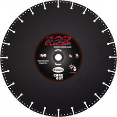 Wet & Dry Cut Saw Blade: 14" Dia, 1 & 1" Arbor Hole