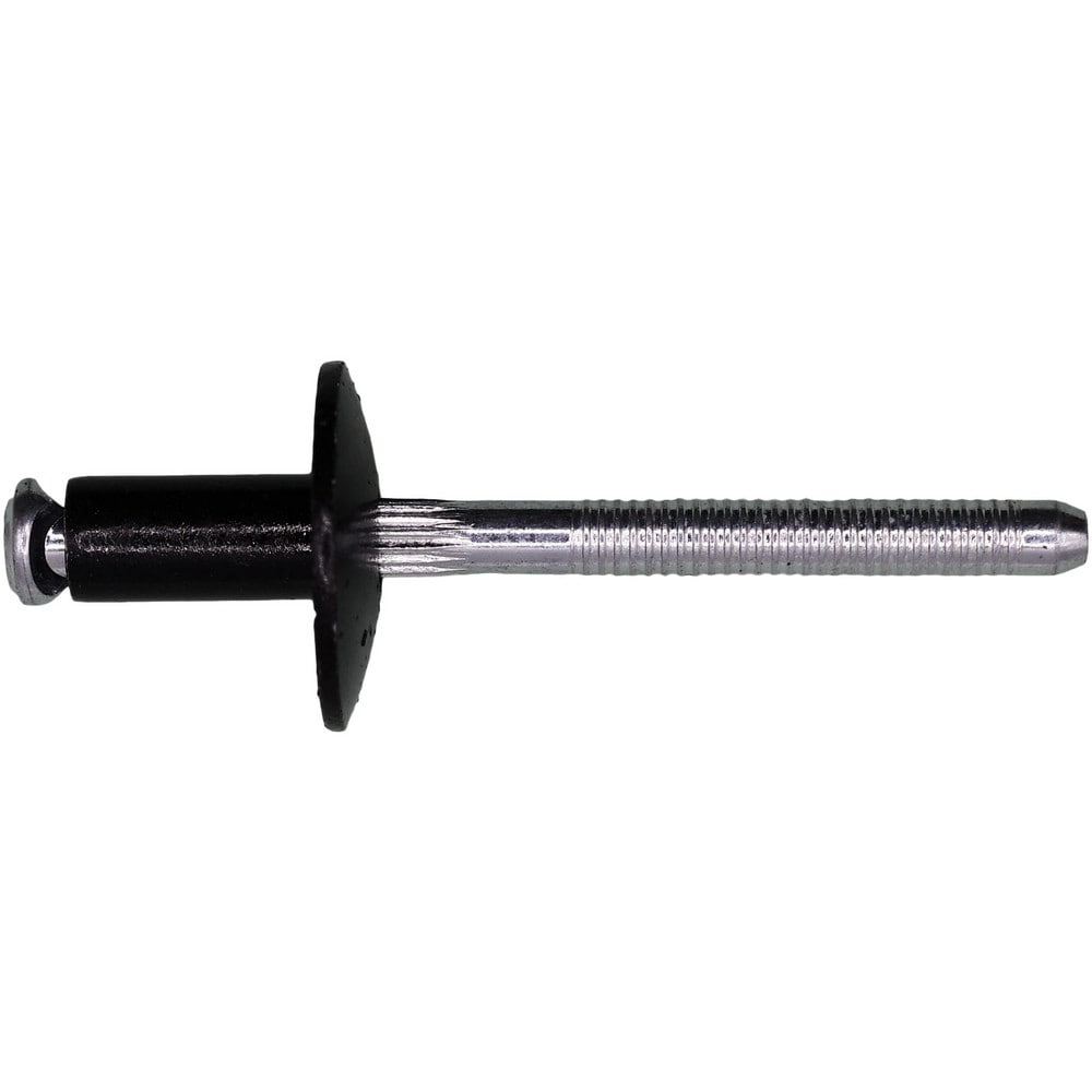 Peel Blind Rivet: Large Flange Dome Head, Aluminum Body, Steel Mandrel