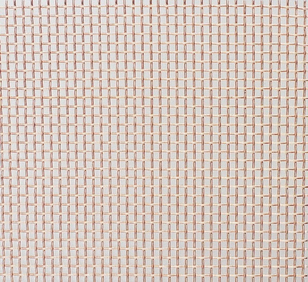 Wire Cloth: 27 Wire Gauge, 0.017" Wire Dia, Copper