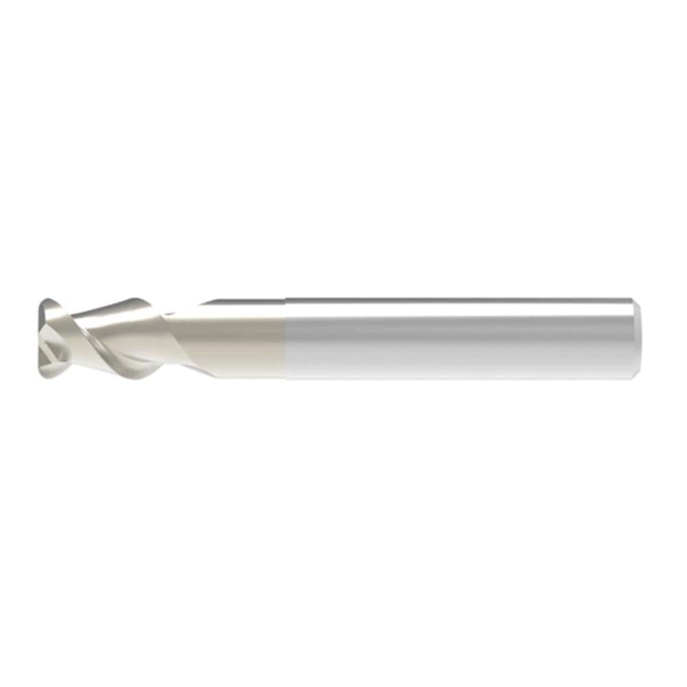 Corner Radius End Mill: 4.00 mm Dia, 6.50 mm LOC, 0.50 mm Radius, 2 Flute, Solid Carbide