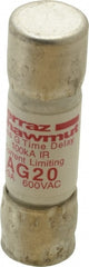 Cylindrical Time Delay Fuse: G, 20 A, 10.3 mm Dia