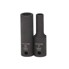 Impact Socket: 3/8" Drive, 15 mm Socket, Square Drive