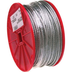 Wire Rope & Cable; Product Type: Cable; Breaking Strength (Lb.): 1960; Bare Diameter (Fractional Inch): 5/16; Length Ft.: 200; Diameter (Inch, Fraction): 5/16; Strand Type: 7 x 19