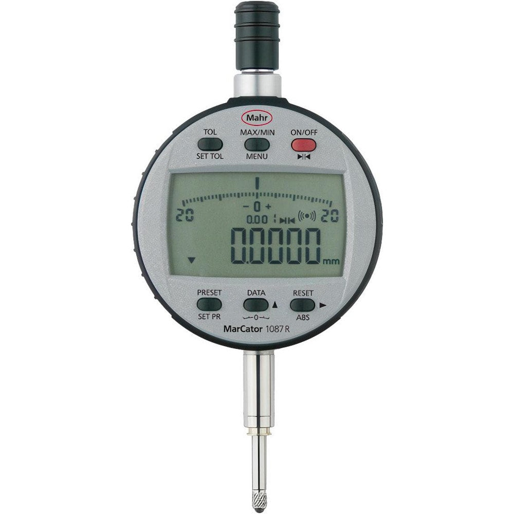 LCD Electronic Drop Indicator: 1" Max, Flat Back