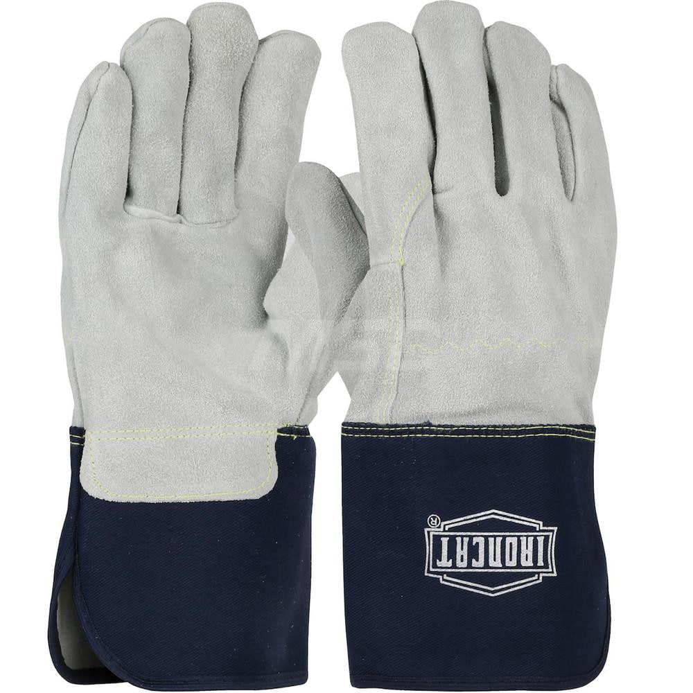 Welding Gloves: Ironcat IC9, Size Small, Uncoated-Coated, Split Cowhide Leather, Pair, for Construction, Masonry, Agriculture, Iron, Steel Work, Mining, Transportation, Electrical Contractors & Woodworking