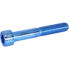 Hex Socket Cap Screw: M5x0.8 Thread, 100.00 mm Length Under Head, 12.9 Alloy Steel, Zinc-Blue Trivalent Chromate Finish