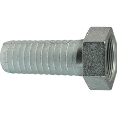 Suction & Discharge Hose Couplings; Type: Long Shank Hose Coupling; Coupling Type: Long Shank x Female NPSM; Coupling Descriptor: Long Shank Female Coupling; Material: Plated Iron; Coupler Size (Fractional Inch): 1-1/2; Thread Size: 1-1/2; Hose Size: 1-1/