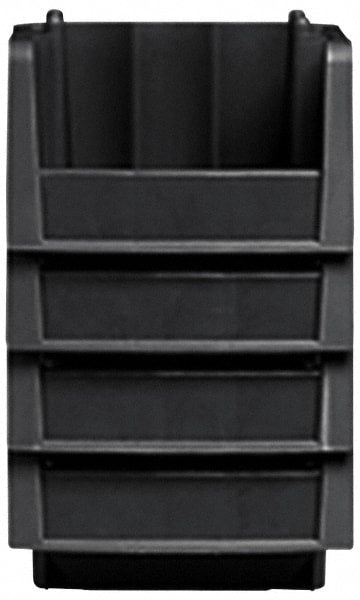 Plastic Hopper Stacking Bin: Black