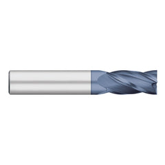 Square End Mill: 1/8" Dia, 1/2" LOC, 4 Flute, Solid Carbide