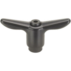 Adjustable Clamping Handle: T-Handle, M12x1.75 Thread, Fiberglass-Reinforced Plastic Handle, 19.00 mm Hub Dia, Black