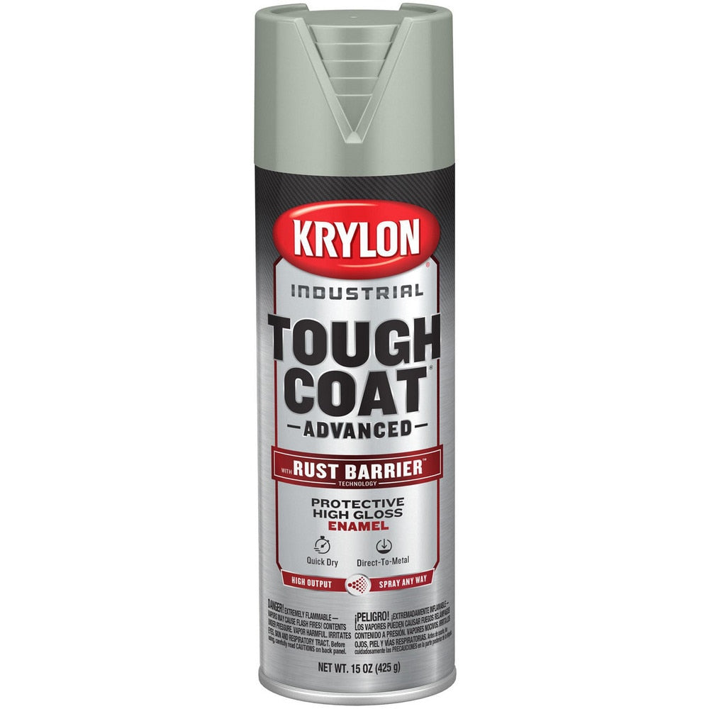 Spray Paint: Gray, Gloss, 15 oz Net Fill, Rust-Preventive Acrylic Alkyd Enamel