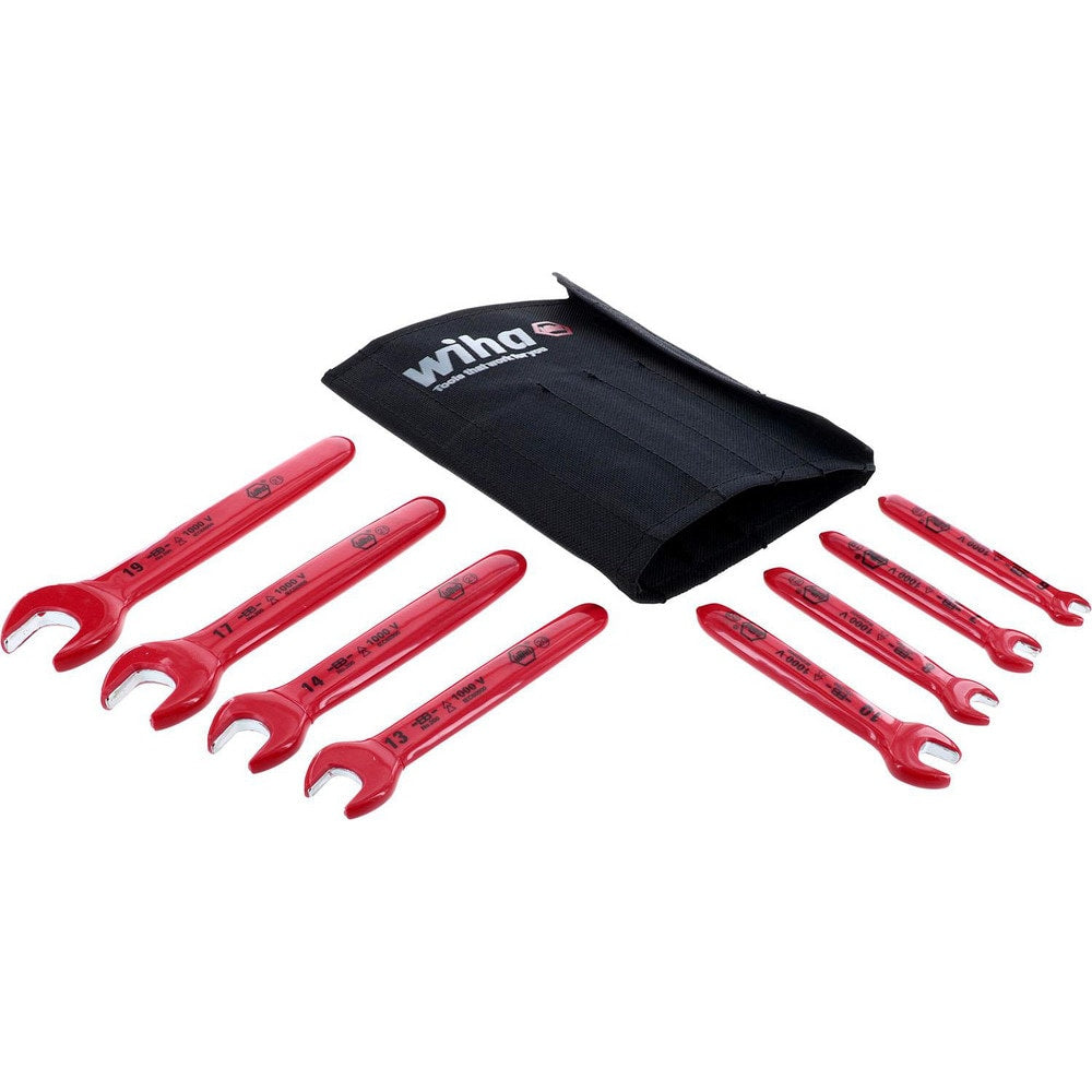 Open End Wrench Set: 8 Pc, Metric