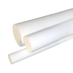 Plastic Rod: 24" Long, 0.1250" Dia, Natural Color, Opaque, 5000 psi Tensile Strength