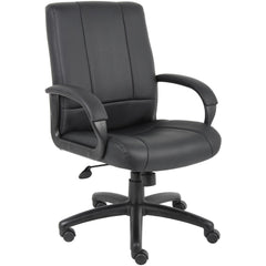 Task Chair:  Vinyl,  Adjustable Height,  Black