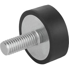 Vibration Isolators; Isolator Type: Standard Deflection; Insert Material: Stainless Steel; Isolator Material: Natural Rubber; Maximum Load Capacity: 49.46; Top Diameter: 20.00; Bottom Diameter: 20; Thread Size: M6; Overall Width: 1