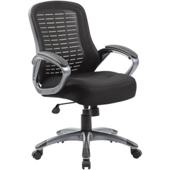 Task Chair:  Vinyl,  Adjustable Height,  Black