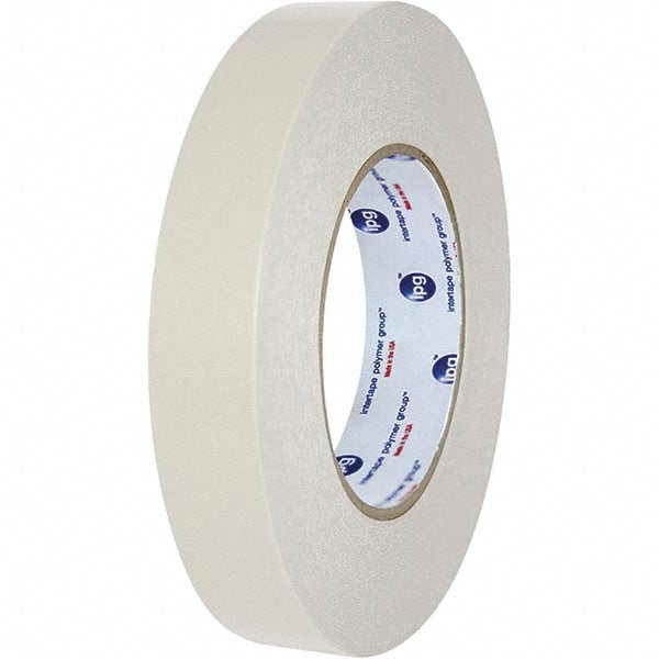 White Double-Sided UPVC Tape: 24 mm Wide, 55 m Long, 8.9 mil Thick, Acrylic Adhesive