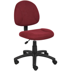 Task Chair:  Tweed,  Adjustable Height,  Burgundy