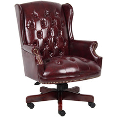 Task Chair:  Vinyl,  Adjustable Height,  Oxblood