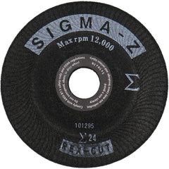 Depressed-Center Wheel: Type 27, 5" Dia, 1/4" Thick, 7/8" Hole, Zirconium