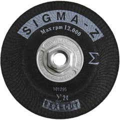 Depressed-Center Wheel: Type 27, 5" Dia, 1/4" Thick, 5/8-11 Hole, Zirconium