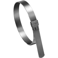 Band Clamp: Preformed, 6" Max Dia, 3/4" Wide, 0.0300" Thick, 201  Stainless Steel