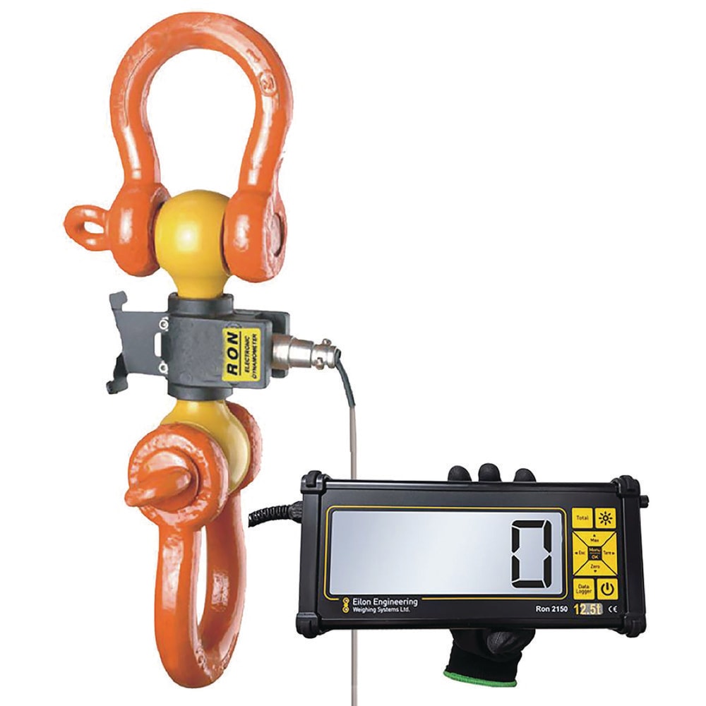 Crane Scales & Hanging Scales; Type: Shackle Type Wired Dynamometer; Capacity (Lb.): 40000.00; Capacity (kg): 18143.6948; Display Type: 6 Digit LCD, 5 Digit LCD; Scale Type: Dynamometer