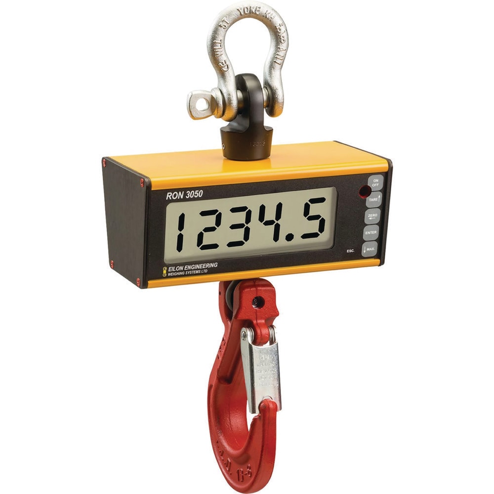 Crane Scales & Hanging Scales; Type: Crane Scale w/2" Display; Capacity (Lb.): 16000.00; Capacity (kg): 7257.4779; Display Type: 6 Digit LCD, 5 Digit LCD; Scale Type: Crane Scale