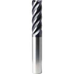 Square End Mill: 1/8" Dia, 3/8" LOC, 5 Flute, Solid Carbide