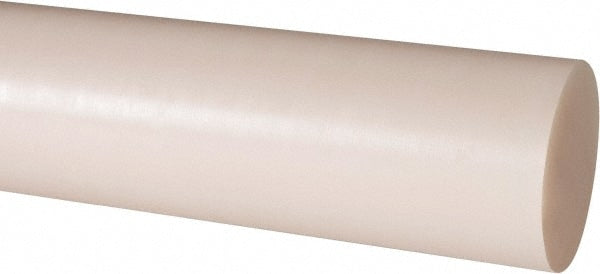 Plastic Rod: Nylon 6 & 12, 2' Long, 1-1/2" Dia, Natural