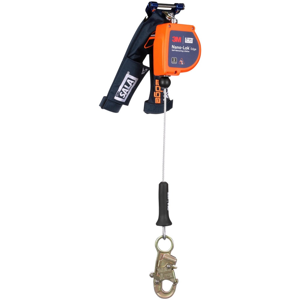 Self-Retracting Lifeline:  420 lb Capacity,  8.00' Lifeline,  Single Pin Connector