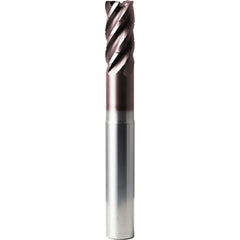 Corner Radius End Mill: 3/4" Dia, 1-1/2" LOC, 0.1200" Radius, 5 Flute, Solid Carbide