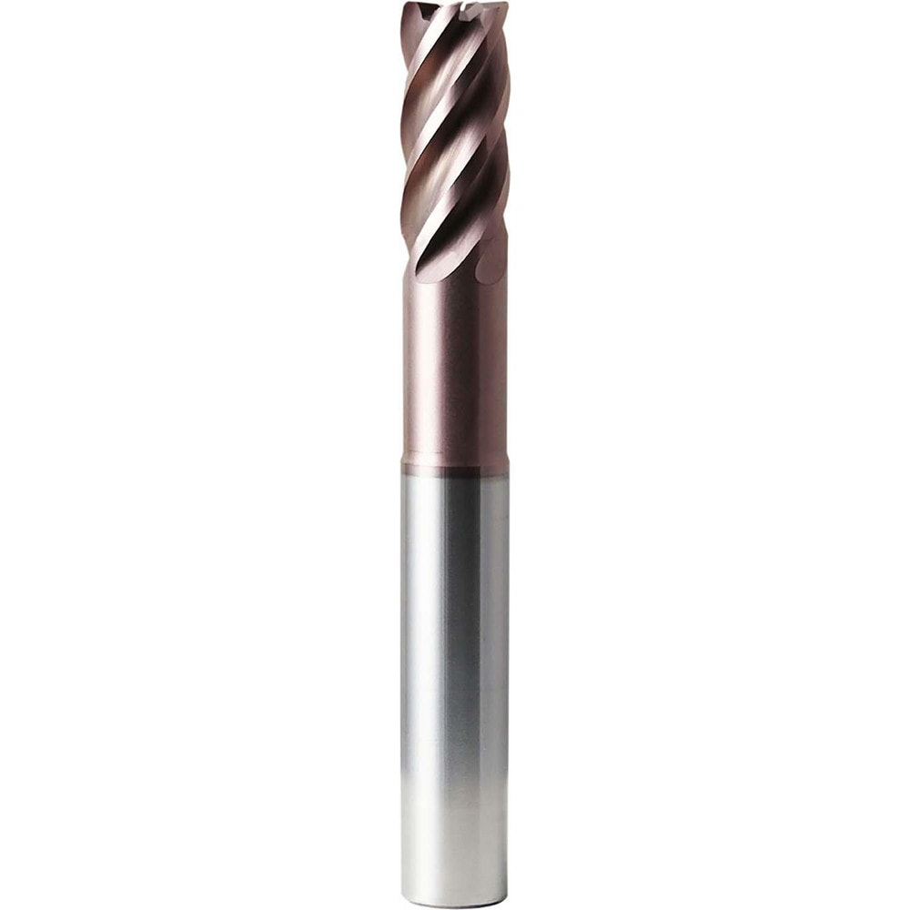 Corner Radius End Mill: 20 mm Dia, 43.00 mm LOC, 5.00 mm Radius, 5 Flute, Solid Carbide