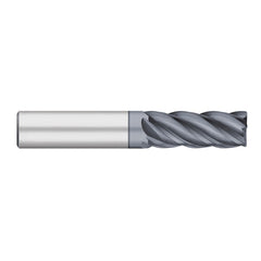 Corner Radius End Mill: 1/4" Dia, 3/4" LOC, 0.0050" Radius, 5 Flute, Solid Carbide