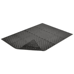 Anti-Fatigue Mat:  3/8" Thick,  Natural Rubber,  Beveled Edge,  Medium Duty