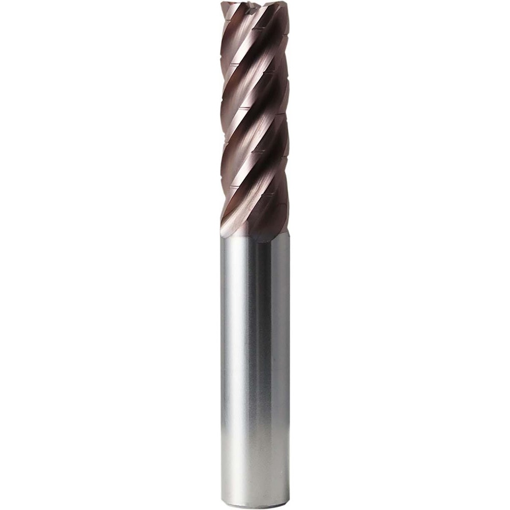 Square End Mill: 3/4" Dia, 2-1/4" LOC, 5 Flute, Solid Carbide