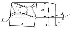 Milling Insert: ZCMT100308R JC5 JC5040, Solid Carbide