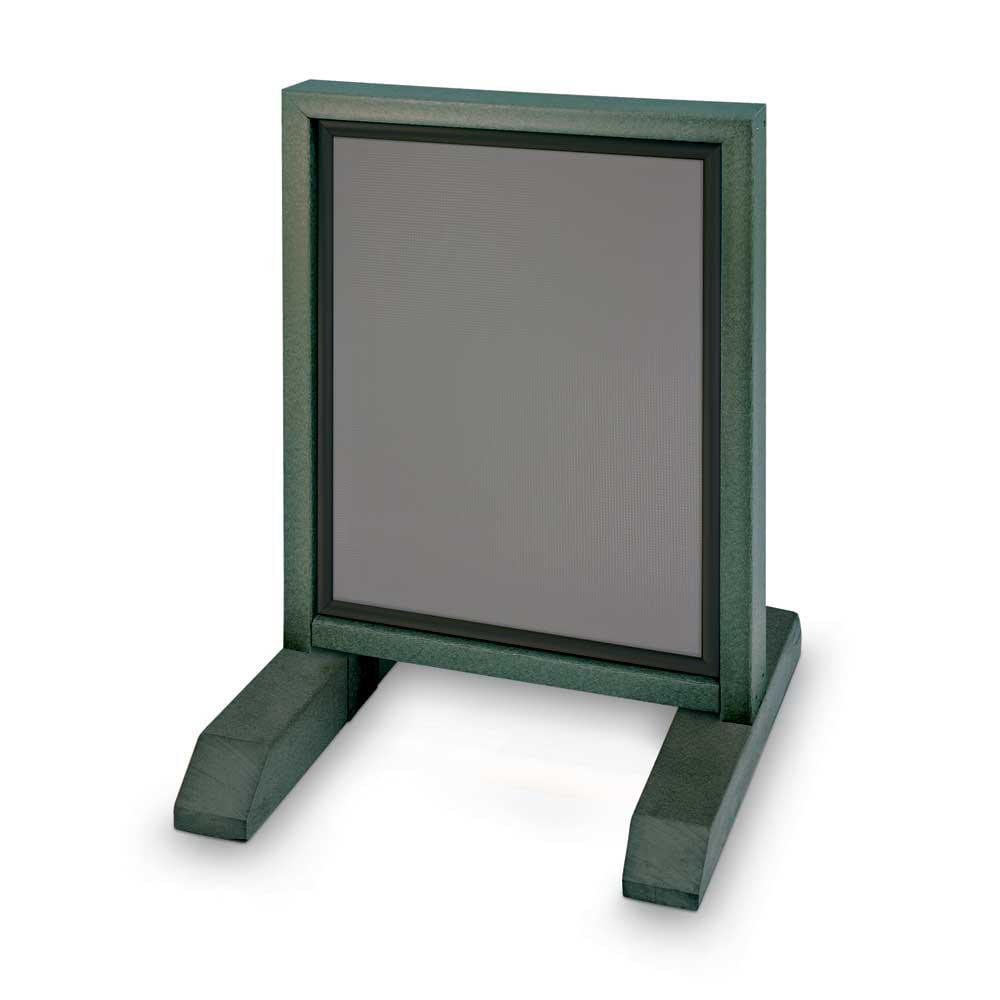 Enclosed Letter Board: 28" Wide, 22" High, Recycled Plastics, Woodland Green